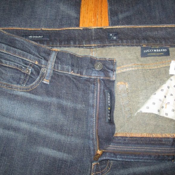 LUCKY BRAND 363 Vintage Straight Jeans Tag Sz 36x30 - Picture 7 of 10